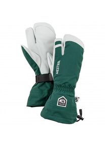 Hestra - Army Leather Heli Ski 3 Finger - Handschuhe Gr 9 grau/türkis/schwarz