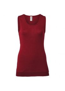 Merinounterwäsche Engel Ärmellos Long-Shirt Damen (Gr 34/36 |rot)