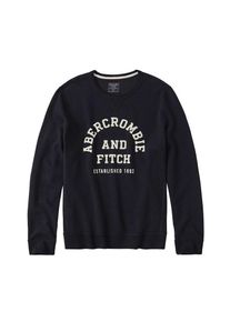 Abercrombie & Fitch Abercrombie & Fitch, Herren Sweatshirt 'GBL XM CORE LOGO POPOVER EXT', Navy