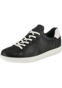Ecco, Damen Sneakers Low 'Soft 1', Schwarz / Wei&szlig;