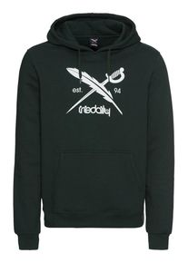 Iriedaily, Herren Kapuzen-Sweatshirt 'Daily Flag', Gr&uuml;n / Wei&szlig;