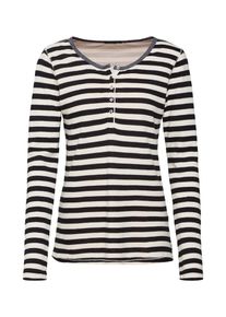Scotch & Soda SCOTCH & SODA, Damen Longsleeve, Navy / Wei&szlig;