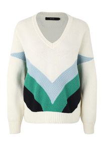 Vero Moda Curve, Damen Pullover 'OCEANE', Hellblau / Gr&uuml;n / Wei&szlig;