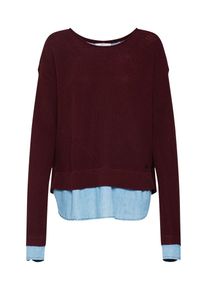 EDC by Esprit, Damen Pullover, Blue Denim / Merlot