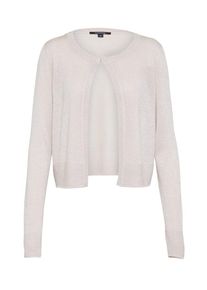 comma, Damen Moderne Strickjacke, Beige / Silber