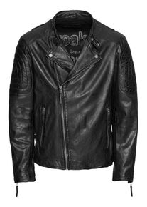 Freaky Nation, Herren Lederjacke 'Rollover', Schwarz