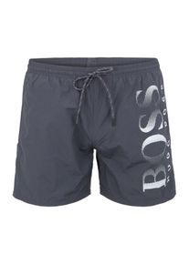 BOSS, Herren Badeshorts 'Octopus', Grau / Rot