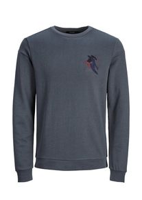 Jack & Jones JACK & JONES, Herren Grafik Crew Neck Sweatshirt, Dunkelgrau