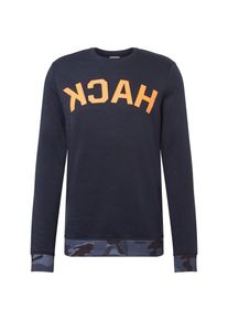Your Turn YOURTURN, Herren Sweatshirt 'Hack Sweater', Dunkelblau / Orange