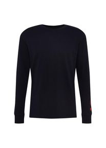 Review, Herren Shirt 'LS PRINT', Navy