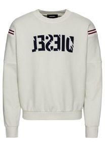 Diesel, Herren Sweatshirt 'S-RADIO SWEAT-SHIRT', Schwarz / Wei&szlig;