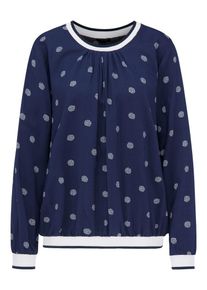 Broadway NYC FASHION, Damen Bluse 'NOELLA', Navy / Wei&szlig;