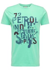PETROL INDUSTRIES, Herren T-Shirt, Blau / Jade / Weinrot