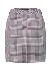 Dorothy Perkins, Damen Rock 'BLK & PORT CHECK BELTED SKIRT', Grau / Schwarz