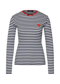 Sisters Point, Damen Shirt 'HUST-LS2', Navy / Hellrot / Wei&szlig;