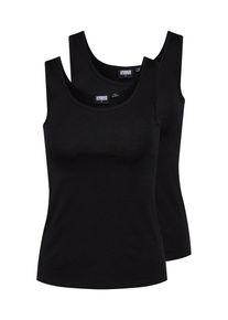 Urban Classics, Damen Jersey Top 'Ladies 2-Pack Basic Stretch Top', Schwarz