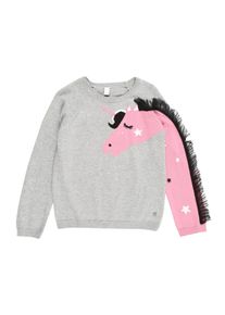 Esprit, M&auml;dchen Pullover, Graumeliert / Pink / Schwarz / Wei&szlig;