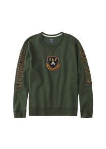Abercrombie & Fitch Abercrombie & Fitch, Herren Sweatshirt 'SKULL LOGO CREW', Gr&uuml;n
