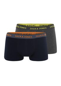 Jack & Jones JACK & JONES, Herren Shorts 'JACMELANGE TRUNKS 2 PACK', Dunkelgrau