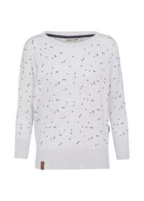 Naketano, Damen Pullover 'Maja Triangles', Graumeliert / Schwarz