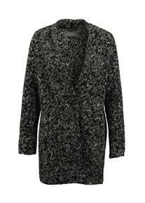 Esprit, Damen Strickmantel mit Wolle 'Soft Melange', Grau / Schwarz