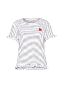 Only, Damen Verspieltes Shirt, Nachtblau / Wei&szlig;