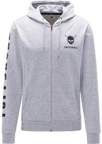 TUFFSKULL, Herren Sweatjacke, Grau / Schwarz