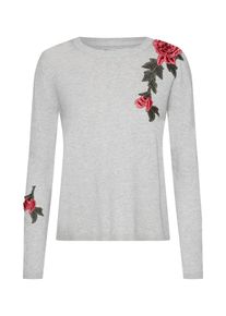 Only, Damen Pullover, Hellgrau / Grasgr&uuml;n