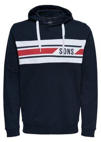 Only & Sons Only & Sons, Herren Sweatshirt, Nachtblau / Rot / Wei&szlig;