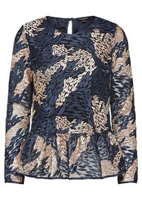 Selected Femme, Damen Bluse, Navy / Rosa