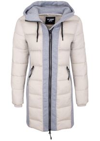 Dry Laundry Japan Dry Laundry, Damen Parka, Beige / Hellgrau