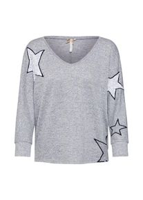 Key Largo, Damen Pullover 'WLS GALAXY v-neck 3', Graumeliert