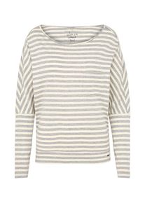 O`Neill O'NEILL, Damen Shirt 'LW ESSENTIALS STRIPED TOP', Grau / Wei&szlig;