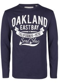 Soulstar, Herren Longsleeve, Marine / Wei&szlig;