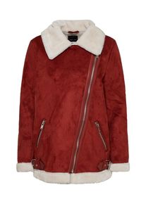 New Look, Damen Jacke 'FUR LINED AVIATOR', Rot
