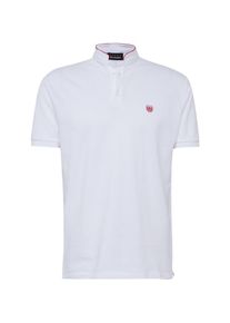 The Kooples Sport, Herren Poloshirt 'POLO WITH AN OFFICER COLLAR AND CONTRASTING EDGING', Wei&szlig;