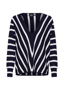 Only, Damen Strickpullover, Nachtblau / Naturwei&szlig;