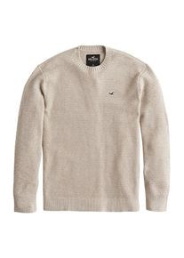 Hollister, Herren Pullover 'MW MARL CREW INT'L', Sand