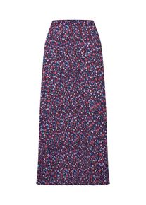 Only, Damen Rock 'onlPHOEBE LONG PLISSE SKIRT WVN', Blau / Rosa / Wei&szlig;