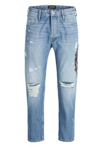 Jack & Jones JACK & JONES, Herren Jeans 'FRED ORIGINAL CROPPED JJ 091', Blue Denim / Ocker