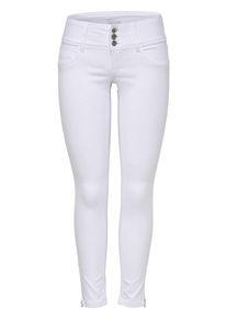 Only, Damen Jeans 'Anemone Ankle Zip', Weiß