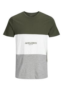 Jack & Jones JACK & JONES, Herren T-Shirt, Grau / Wei&szlig;