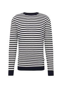 Jack & Jones JACK & JONES, Herren Pullover, Dunkelblau / Wei&szlig;
