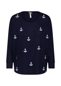 Key Largo, Damen Pullover 'WLS SAILOR round 3/4', Navy / Schwarz