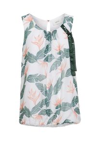 Cartoon, Damen Shirt, Creme / Gr&uuml;n / Wei&szlig;