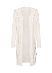 GAP, Damen Strickjacke 'TXT HOODED OPEN 3RD', Creme