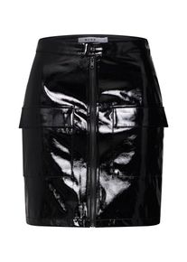 NA-KD, Damen Rock 'Shiny Skirt', Schwarz