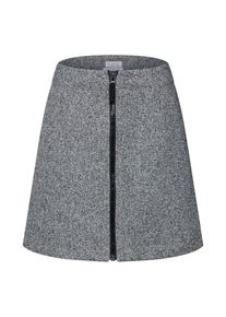 re.draft, Damen Rock 'Zip Skirt', Graumeliert