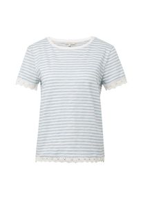 Tom Tailor Denim, Damen Shirt, Rauchblau / Wei&szlig;