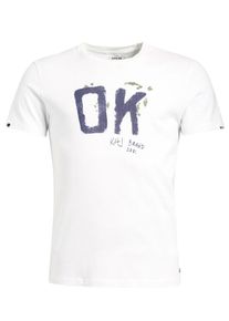 Khujo, Herren T-Shirt 'Elijah Ok', Navy / Wei&szlig;